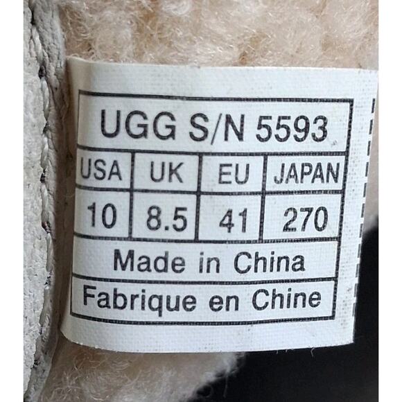 UGG Australia Gisella Brown Suede Wedge Boots With Buckle Sterling Lined Size 10 - Picture 7 of 9